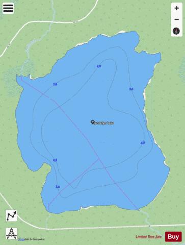 Francklyn Lake depth contour Map - i-Boating App - Streets
