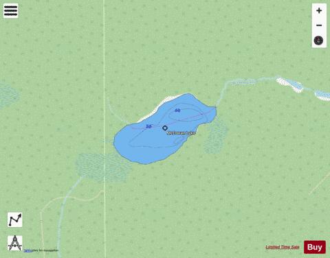 McCowan Lake depth contour Map - i-Boating App - Streets