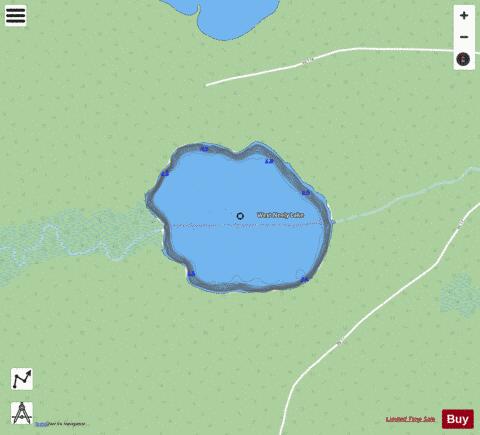 West Neely Lake depth contour Map - i-Boating App - Streets