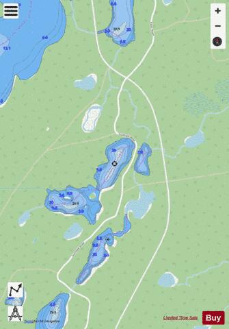 Guilfoyle Lake 23 depth contour Map - i-Boating App - Streets