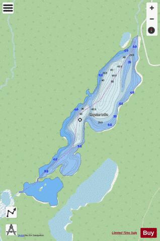 Chrysler Lake depth contour Map - i-Boating App - Streets