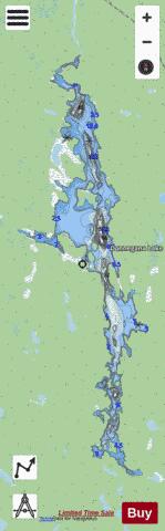 Donnegana Lake depth contour Map - i-Boating App - Streets