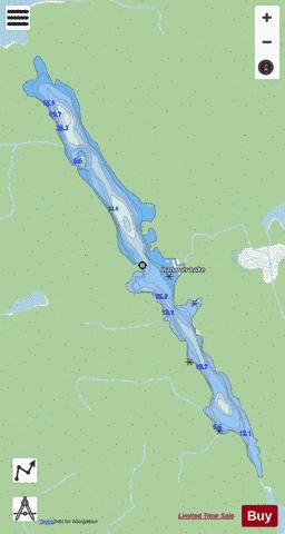 Hanover Lake depth contour Map - i-Boating App - Streets