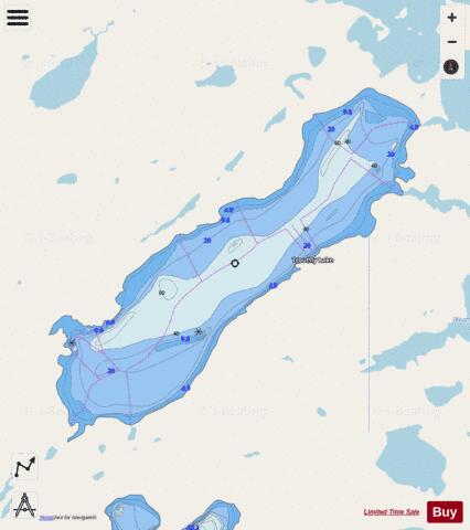Troutfly Lake depth contour Map - i-Boating App - Streets