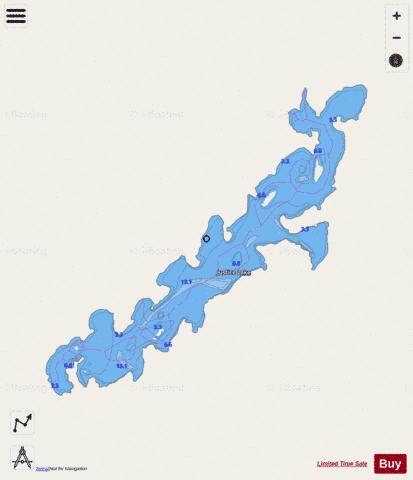 Justice Lake depth contour Map - i-Boating App - Streets