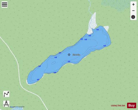 Jinx Lake depth contour Map - i-Boating App - Streets