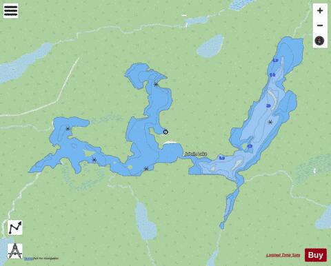 Jobrin Lake depth contour Map - i-Boating App - Streets