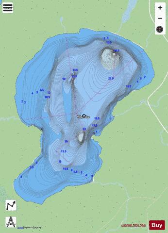 Wig Lake depth contour Map - i-Boating App - Streets