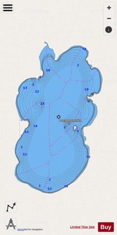 Peeagwon Lake depth contour Map - i-Boating App - Streets
