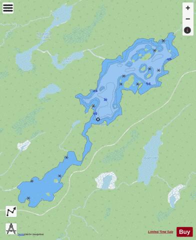 Obobka Lake depth contour Map - i-Boating App - Streets