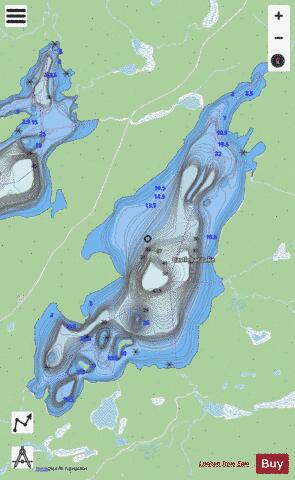 Castlebar Lake depth contour Map - i-Boating App - Streets