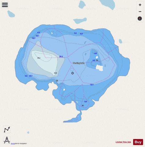 Nesting Lake depth contour Map - i-Boating App - Streets