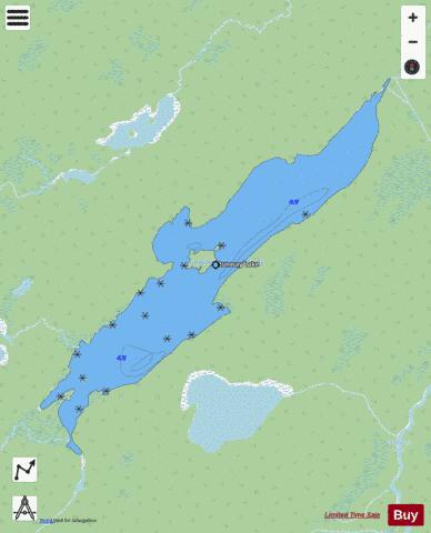 Runway Lake depth contour Map - i-Boating App - Streets