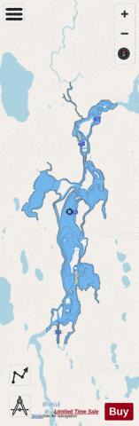 Winisk Lake depth contour Map - i-Boating App - Streets