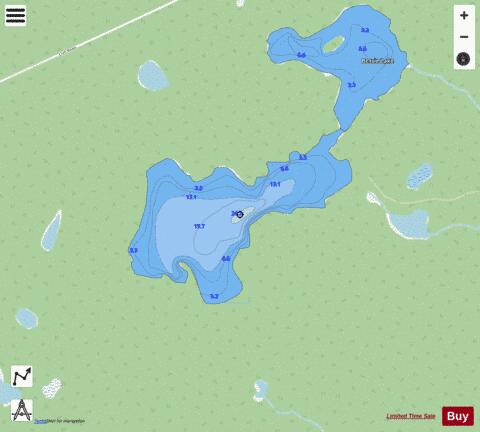 Bessie Lake depth contour Map - i-Boating App - Streets