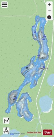 Return Lake depth contour Map - i-Boating App - Streets