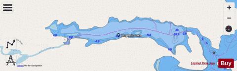 Magnetic Lake depth contour Map - i-Boating App - Streets