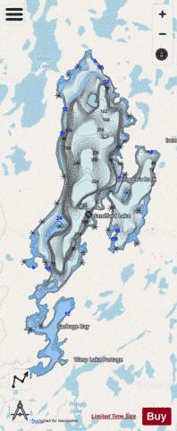 Sandford Lake depth contour Map - i-Boating App - Streets