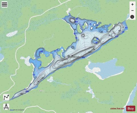 Abbess Lake depth contour Map - i-Boating App - Streets