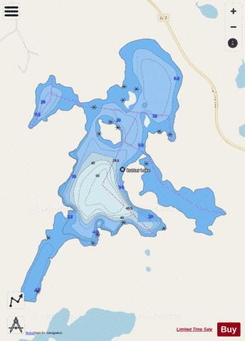 Rutter Lake depth contour Map - i-Boating App - Streets