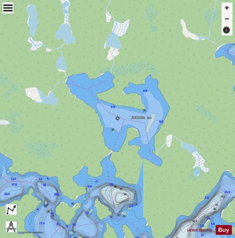 Jack Lake depth contour Map - i-Boating App - Streets