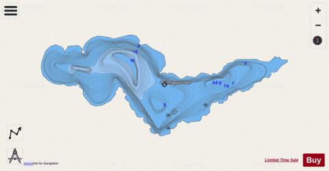 Opinnagau Lake depth contour Map - i-Boating App - Streets