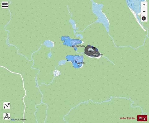 Lees Lake depth contour Map - i-Boating App - Streets