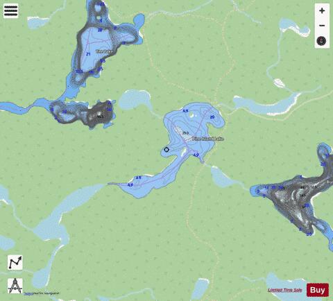 Pine Island Lake depth contour Map - i-Boating App - Streets