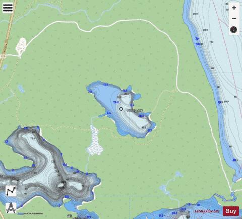 Damn Lake depth contour Map - i-Boating App - Streets