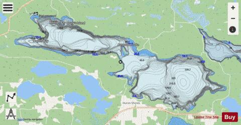 Basswood Lake depth contour Map - i-Boating App - Streets