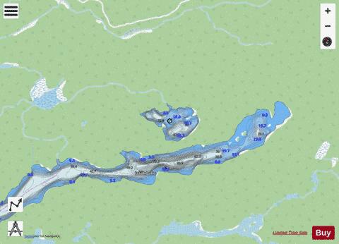 Rioux Lake 35 depth contour Map - i-Boating App - Streets