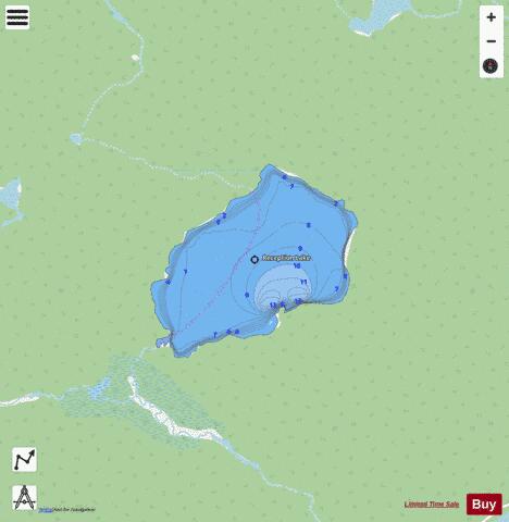 Reception Lake depth contour Map - i-Boating App - Streets