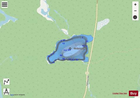 Gladstone Lake depth contour Map - i-Boating App - Streets