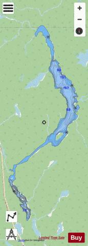Beak Lake depth contour Map - i-Boating App - Streets