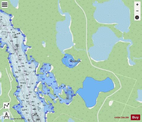 Barris Lake depth contour Map - i-Boating App - Streets