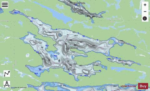 Ten Mile Lake depth contour Map - i-Boating App - Streets