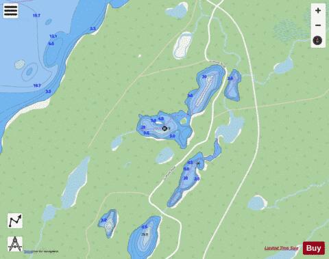 Guilfoyle Lake 17 depth contour Map - i-Boating App - Streets