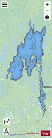 Kesagami Lake depth contour Map - i-Boating App - Streets