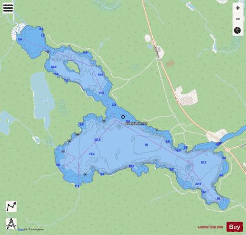 Kenogami Lake depth contour Map - i-Boating App - Streets