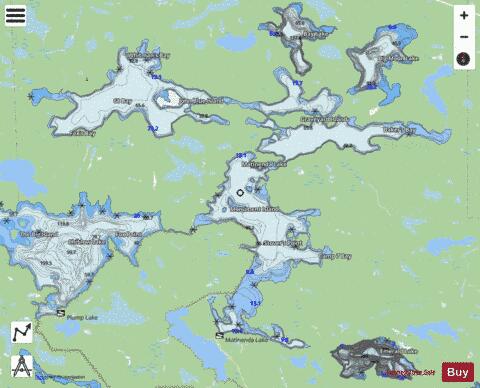 Matinenda Lake depth contour Map - i-Boating App - Streets