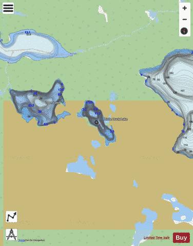 Little Duck Lake depth contour Map - i-Boating App - Streets