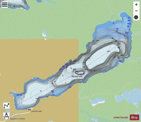 Granary Lake depth contour Map - i-Boating App - Streets