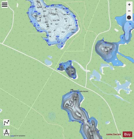 Sheba Lake 25 depth contour Map - i-Boating App - Streets
