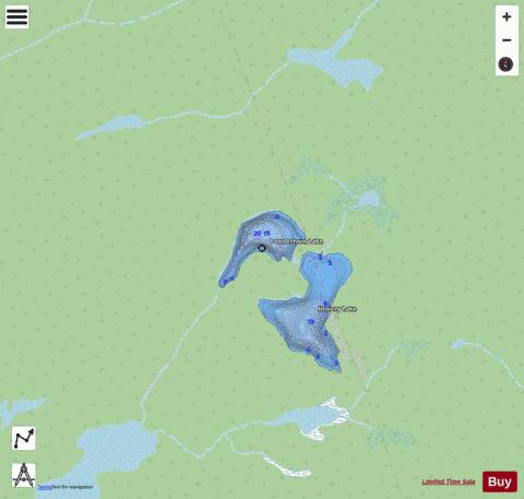 Powderhorn Lake depth contour Map - i-Boating App - Streets