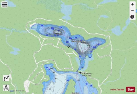 Little Glamor Lake depth contour Map - i-Boating App - Streets