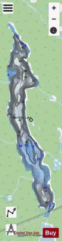 Windigo Lake depth contour Map - i-Boating App - Streets