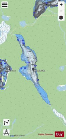 Leishman Lake depth contour Map - i-Boating App - Streets