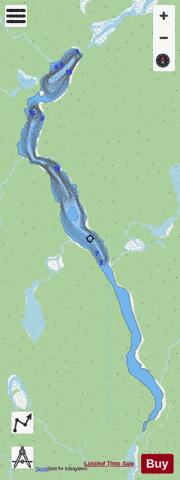 Flag Lake depth contour Map - i-Boating App - Streets