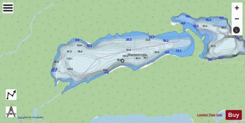 Vasseau Lake depth contour Map - i-Boating App - Streets