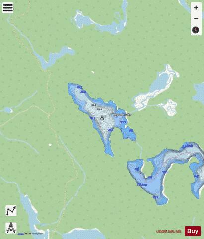 Beyond Lake depth contour Map - i-Boating App - Streets